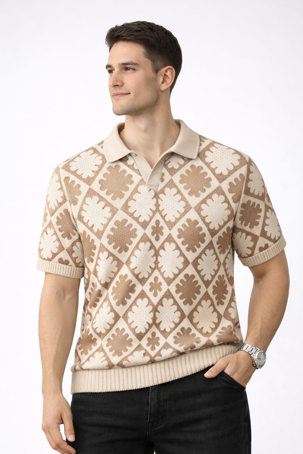 Diamond Knit Polo 👔